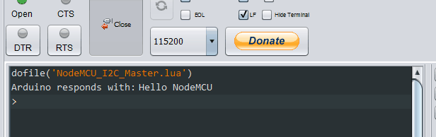 NodeMCU Output Window