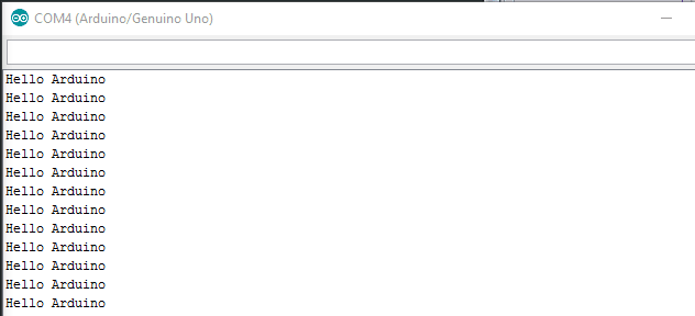 Arduino Slave output window