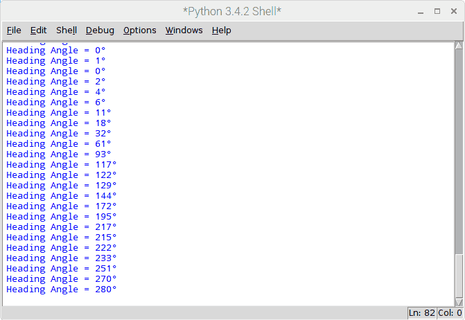 Magnetometer Output 