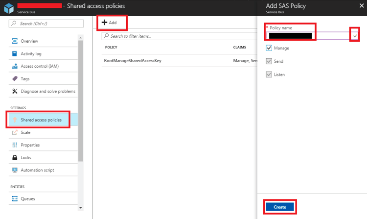 Service Bus Policy