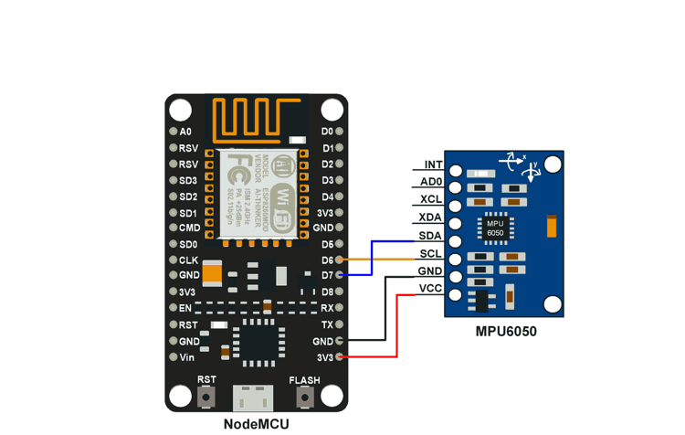 Interfacing MPU6050 Module With NodeMCU