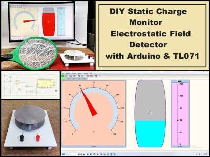 DIY Static Charge Monitor - Electrostatic Field Detector